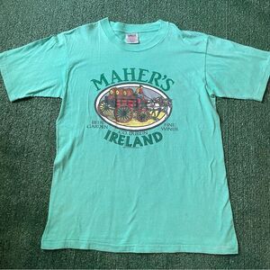 Vintage 1989 80s Mahers Beer Garden Dublin Ireland Shirt Size Large